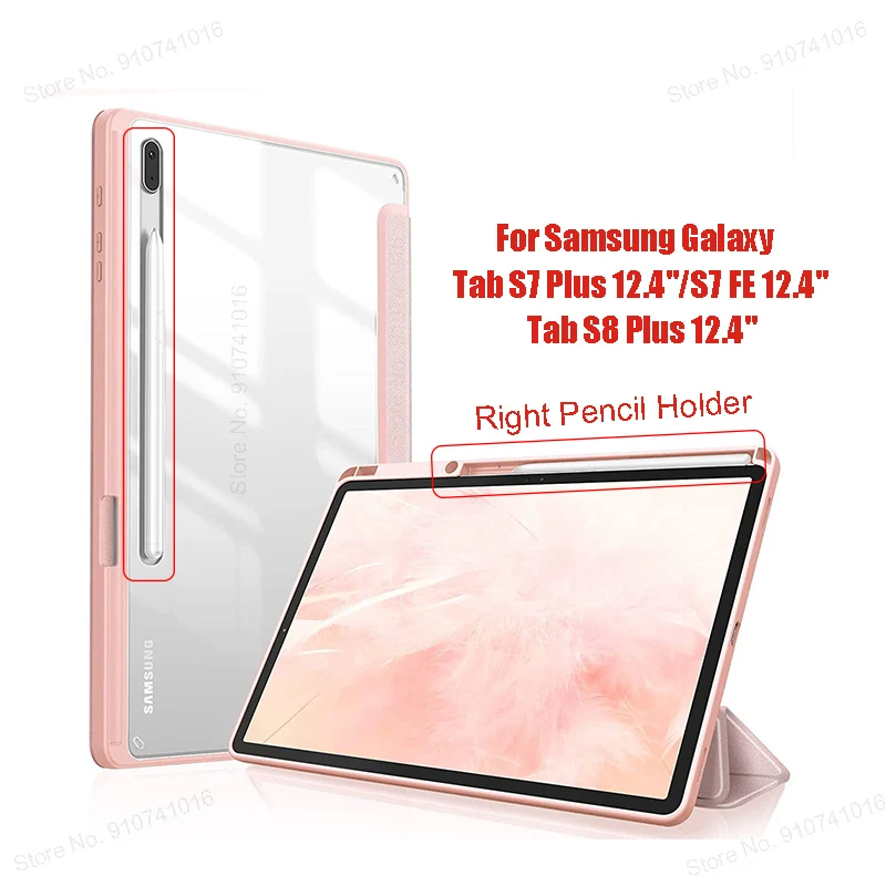 Galaxy Tab S7+ ピンク 本体+純正ケース+高速SD256GBセット For Samsung Galaxy Tab S9 S8 S7 Plus FE 12.4inch Case Transparent