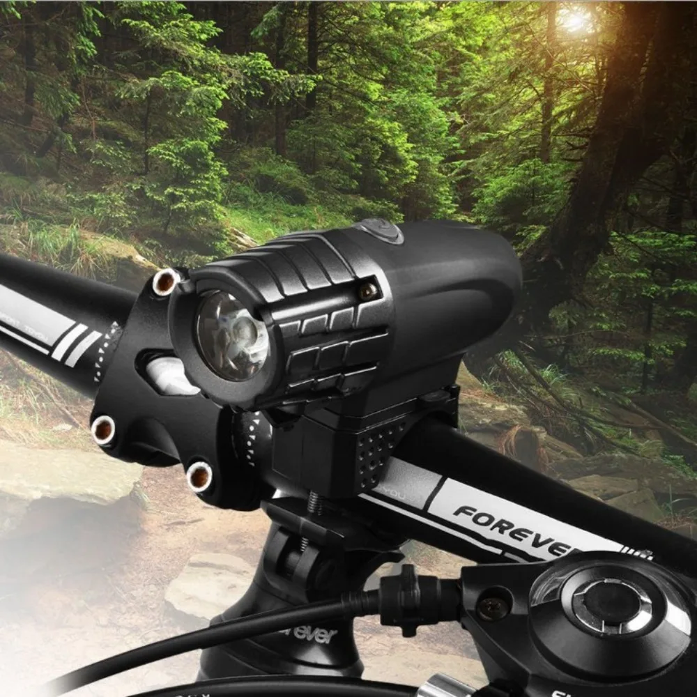 Bike Headlight LED Warning Light Tail Riding Gear Bike Light USB Charging Highlight Mountain