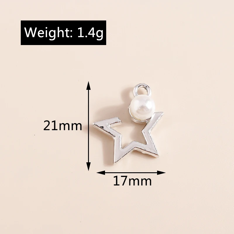 Leslie 10 Stück glänzende Kristallsterne-Charms für Ohrringe, Halsketten, DIY-Charms, Anhänger, Schmuckherstellung, Zubehör, handgefertigtes Handwerk – Detail 7