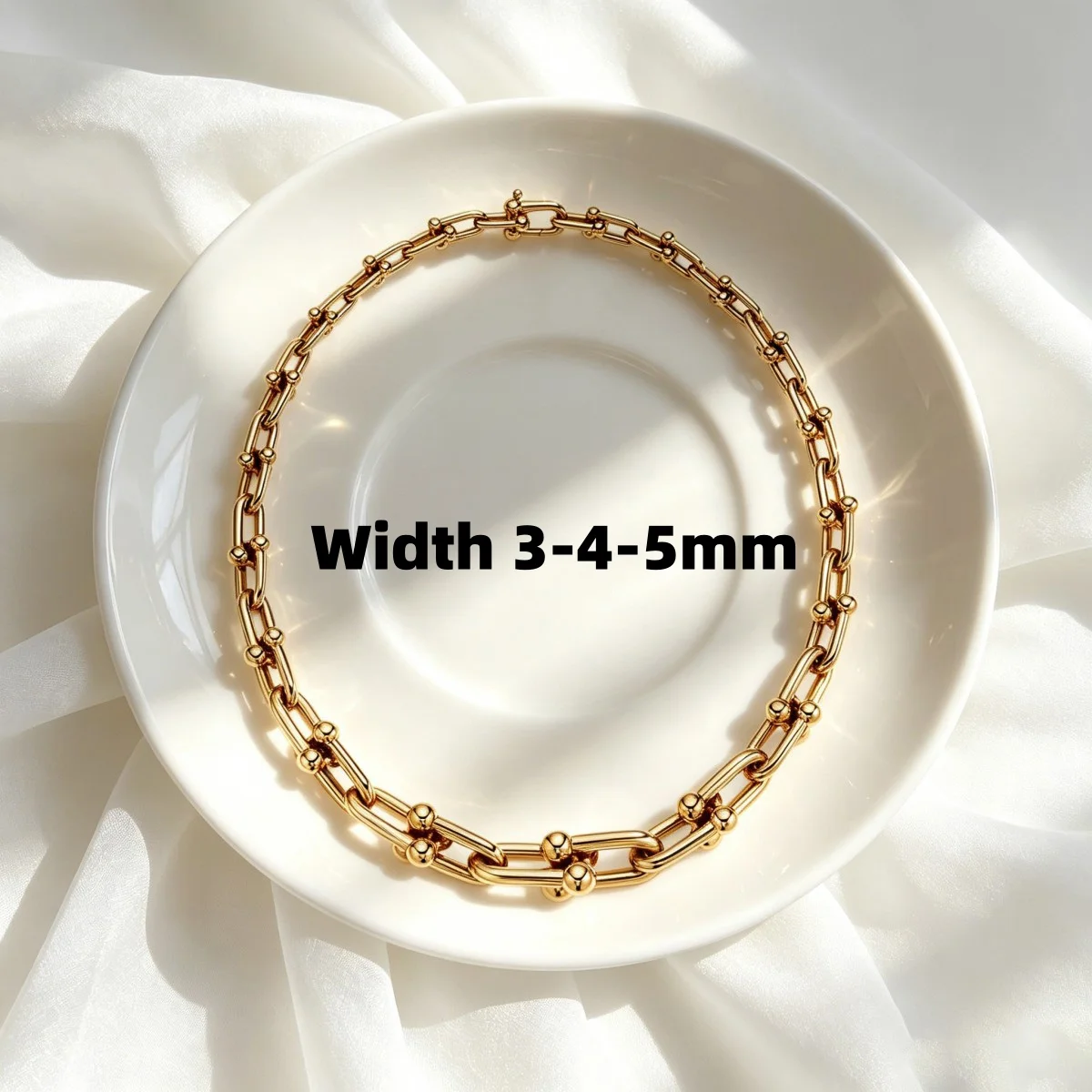 

U-образное градиентное колье-цепочка, тонкая цепочка 3-4-5 мм, простое и стильное украшение, подходит для повседневной носки и вечеринок.