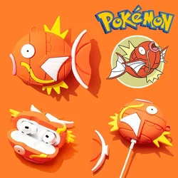 Capa de silicone Pokémon para Apple AirPods, Magikarp 3D, Chaveiro, Fone de ouvido sem fio, Bluetooth Headset, Capa, 1, 2, 3, Pro