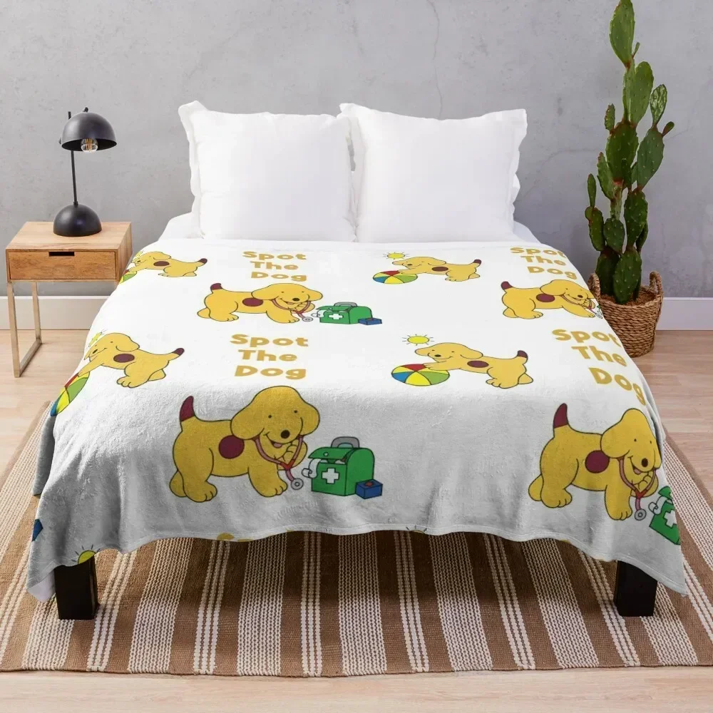 

Spot the Dog Cartoon Throw Blanket Stylish Warm Blanket for Living Room Bedroom