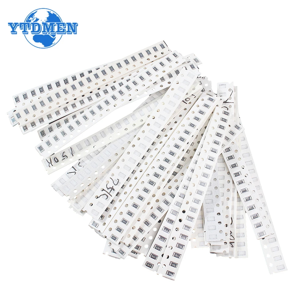 660PCS 0805 1206 1% SMD Resistor Assorted Kit 33 Values Each 20pcs 1R-1M 10K 100K 1K 100R Resistance Set