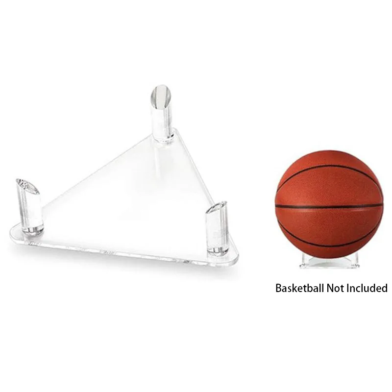 Цельная акриловая подставка для мяча, держатель для дисплея, прозрачная стойка для хранения спортивных мячей для футбола, баскетбола, волейбола, футбола
