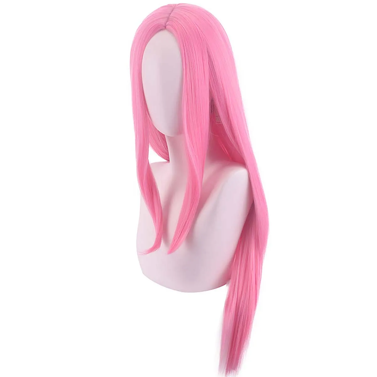 Anime Cosplay Jóias Bonney Cosplay Rosa Longo Reto Peruca de Cabelo Resistente ao Calor