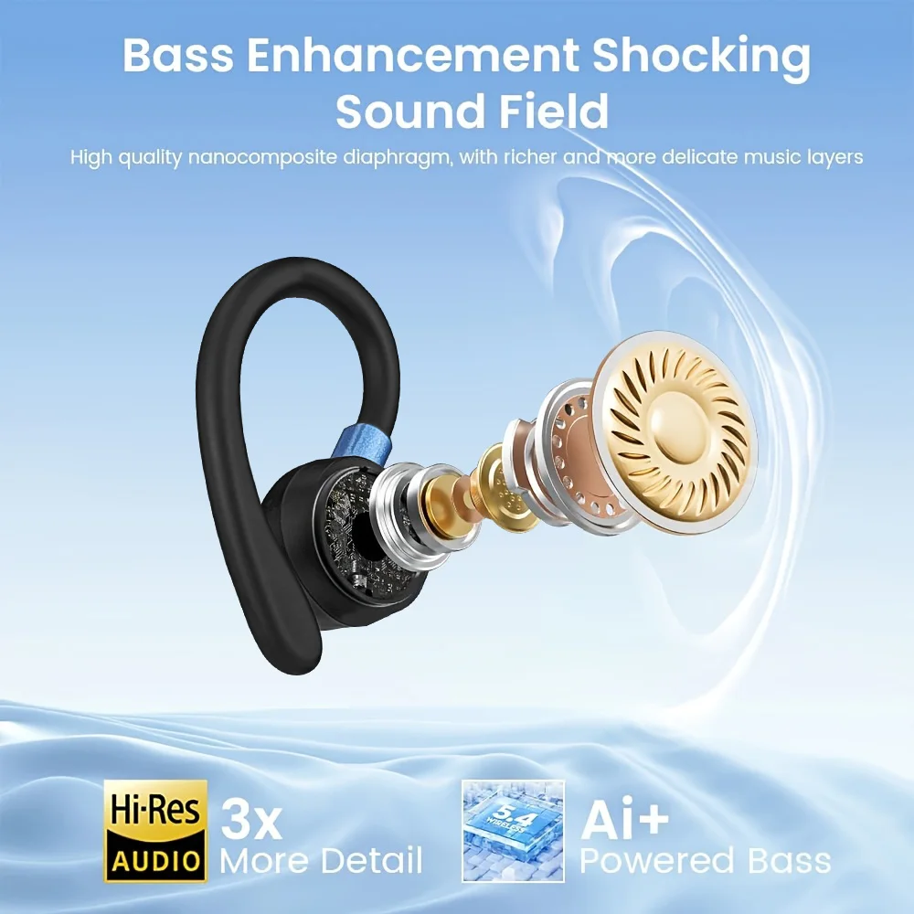 سماعات أذن لاسلكية K09 جديدة لعام 2025، سماعات أذن صغيرة للموسيقى، سماعات أذن رياضية تعمل باللمس، مناسبة لنظام Android وiPhone #6