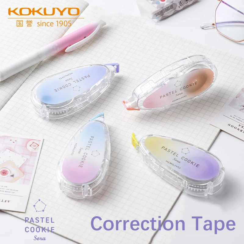 KOKUYO Correction Tape Pastel Cookie Series Large Capacity 5mm*40m Replaceable Refill School Supplies Kawaii