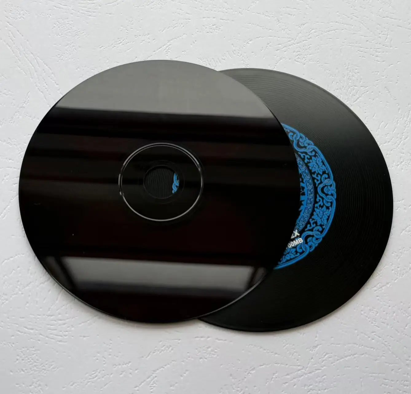 Wholesale 5 discs A+ Ribrand Blank Printed 52x 700MB Black/Blue CD-R