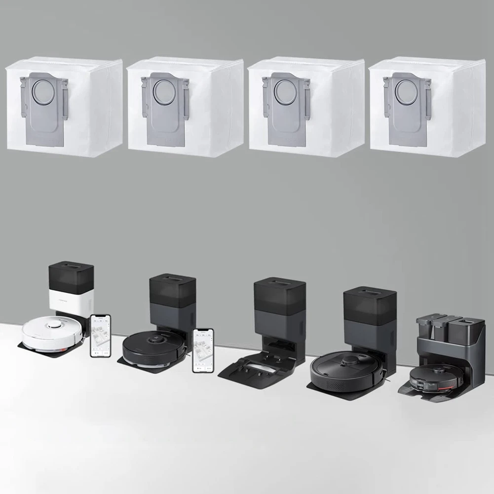 30 ชิ้นถุงเก็บฝุ่นอุปกรณ์เสริมสําหรับ Roborock T8, G10S, Q7 MAX, Q7 Max +, s7 MAXV Ultra เครื่องดูดฝุ่นหุ่นยนต์