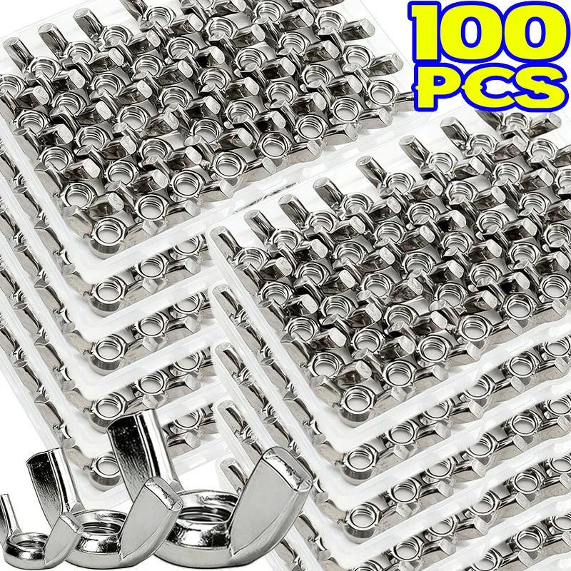 304 Stainless Steel Butterfly Nut Corrosion Resistant Wing Multi Size M3 M10 Tool Freed Machinery Repairs Secure Fastening Nuts