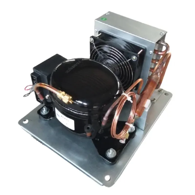 For Restaurant and Food Industry Micro Compressor Refrigeration Evaporator R134a Fish Tank Chiller 12V/24V Condensing Unit