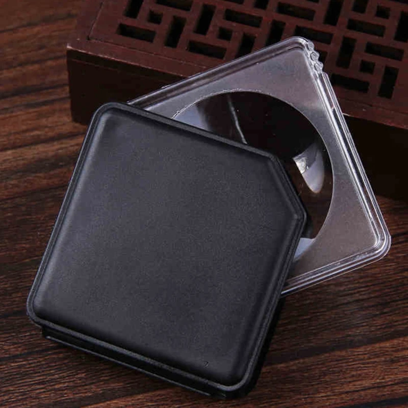 Folding Pocket Glass Optical Glass Magnifier Portable Suitable for Outdoor Camping Hiking Diameter 42mm