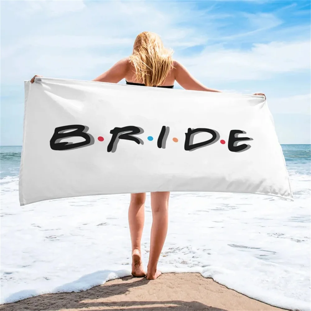 

Personalized Friends TV Show Beach Towel Quick Drying Custom Name Microfiber Bath Towel For Brides Groom Go Vacationing Gift