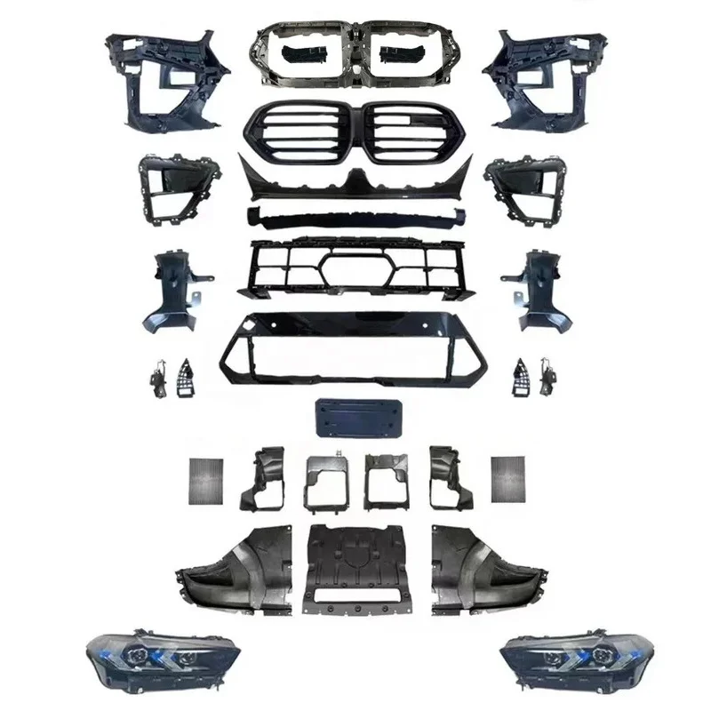 طقم هيكل رائج البيع لـ S X5 (G05 LCI) إلى X5M (F95 LCI) 2024 تجميل مع أغطية مصدات أمامية وخلفية مصدات أمامية