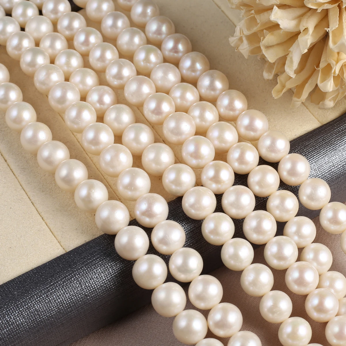 Natural Pearl Punch Bead Plump And Bursting Shape Elegant Appearance for DIY Jewelry Making Handmade Bracelet Necklace