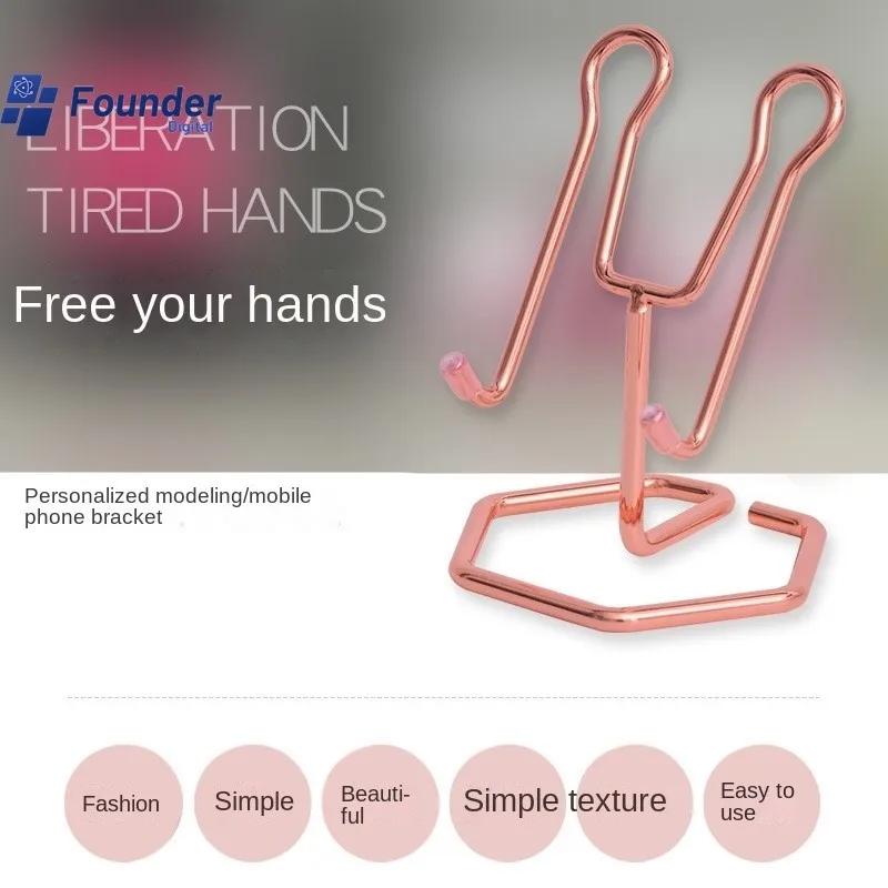 3C Founder Mini Creative Design Tablet Holder Metal Anti Slip Desktop Phone Holder Hot New Direct Sales 3C In Stock 2024 New