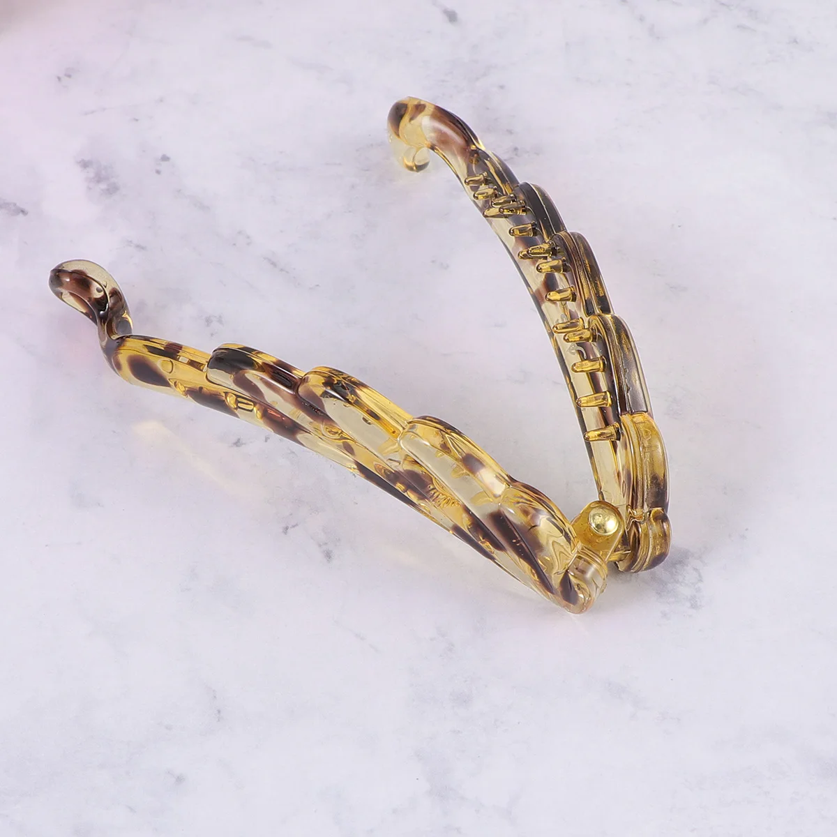 

Fashionable Banana Hair Clip Ponytail Holder Strong Tension Claw Coffee for Working Lasting Use