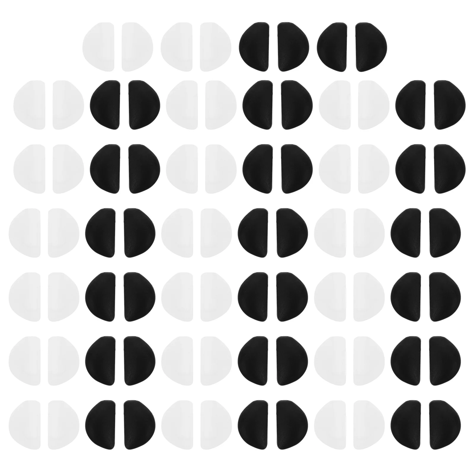 

20Pairs D-Shaped Silicone Nose Pads Comfortable Eyewear Nose Cushions Secure Fit Lightweight Support for Plastic Metal Frames