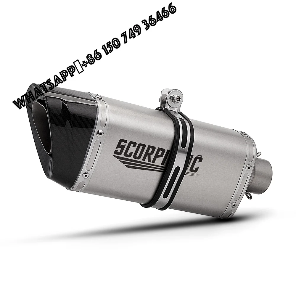51mm Motorcycle Exhaust Muffler Carbon Fiber Titanium Escape Moto DB Killer Clamp Scarf for S1000RR R6 S1000RR Z900 NMAX R3 M15