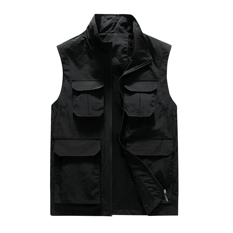 

Spring and Summer New Seasons Outdoor Leisure Fashion Men's Large Vest with Multiple Pockets and Shoulder Quality