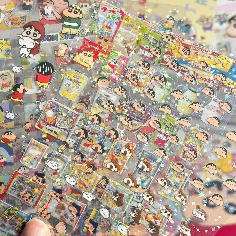Naklejki Laserowo Wycinane Crayon Shin-chan, Kreskówka Anime, Naklejki Dekoracyjne do Albumu, Kreatywne Naklejki DIY, Nagroda Kreatywna, Zabawka
