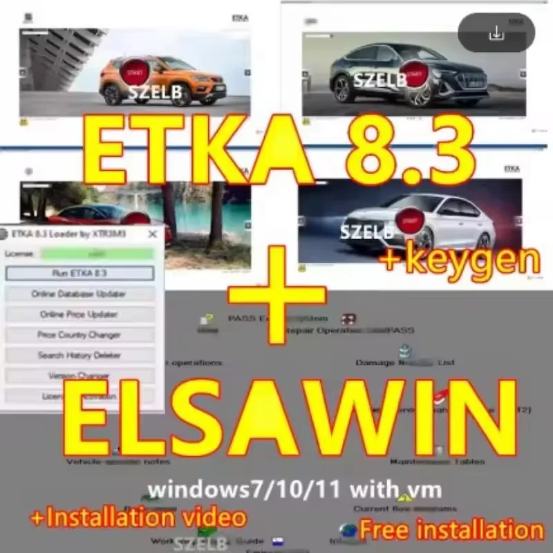 Software de Reparación de Automóviles 2026, Elsawin 6.0 Etka 8.3, Catálogo de Piezas Electrónicas, Elsa Win 6.0 para V-W, Software para Automóviles A-udi