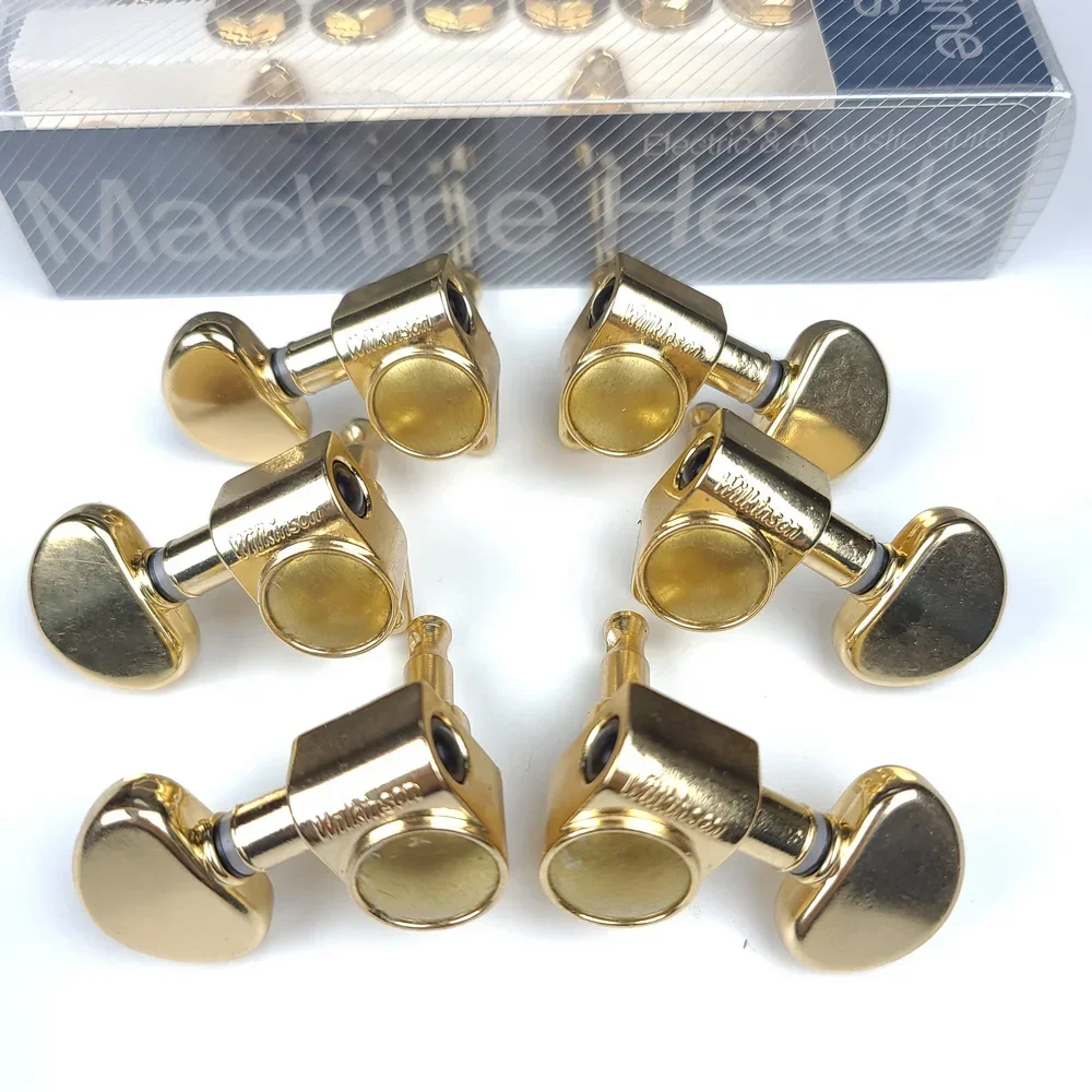 Wilkinson 3R3L Tuning Keys Pegs 19:1 Guitar Machine Heads Tuners For Les Paul LP SG Electric or Acoustic Guitar WJ303 Golden