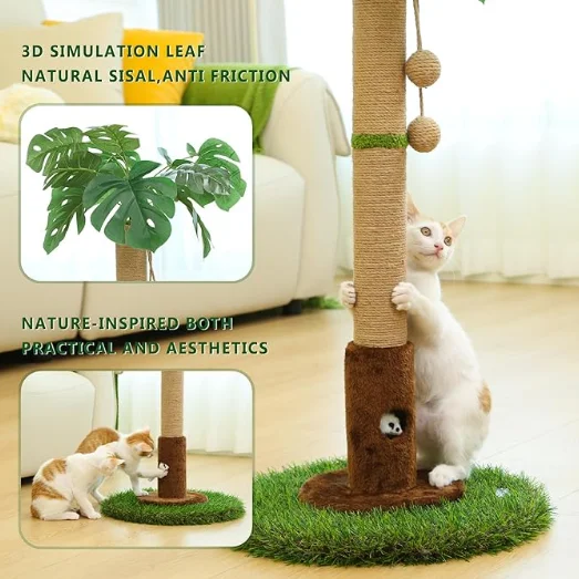 

Кокосовый лист, рамка для лазанья для кошек, дразнящий кошачий меч, пеньковая веревка, шлифовальные когти, когтеточка для кошек, усиление, украшение для дома