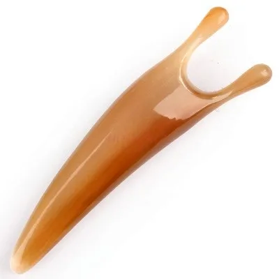 Natural white buffalo horn eye massager tendon stick beauty stick universal eye point acupoint neck face meridian dredging