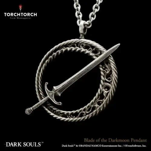 Bean Torpedo Dark Soul Necklace Pendant Dark Moon Sword Around It Is Fashionable and Exquisite