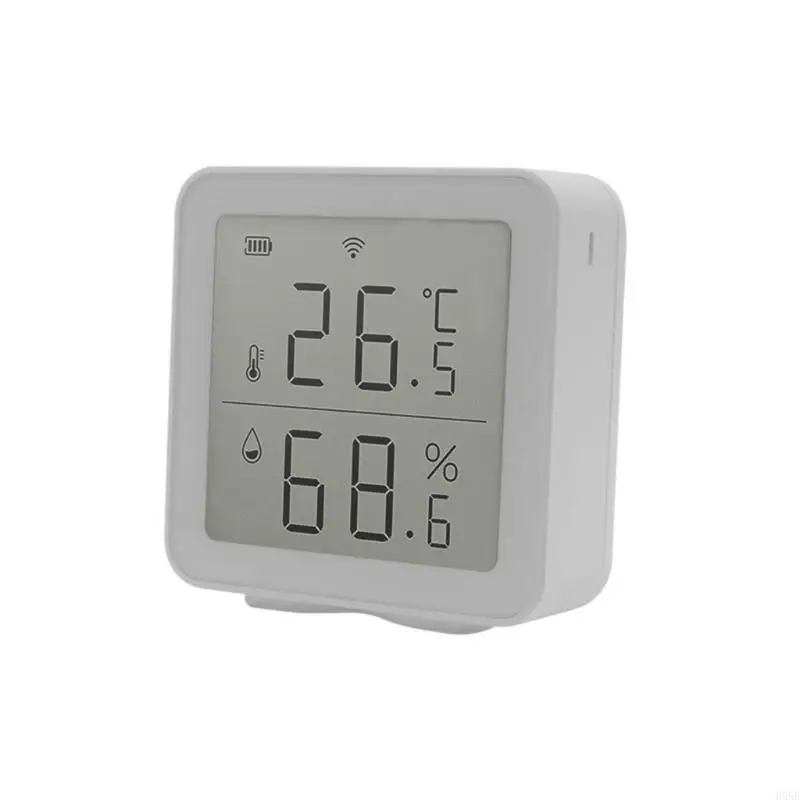 مقاييس حرارة WiFi Hygromometer مقياس الرطوبة في درجة الحرارة الداخلية بسيطة لتشغيل الترقيات للمنازل والبيوتات الدفيئة