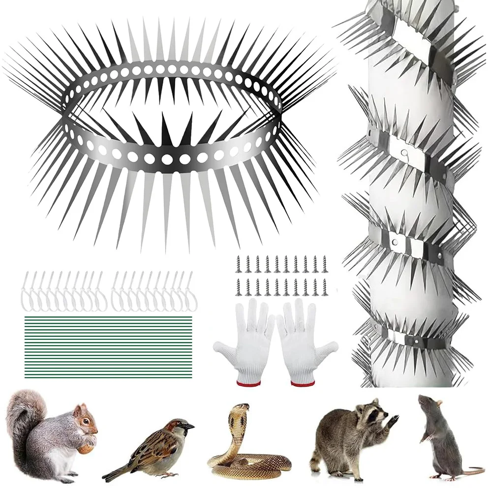 Vogelabwehr-Spikes: Hält Vögel, Eichhörnchen, Waschbären und Ratten fern – Spikes zur Abwehr von Tauben für Mauern, Scheunen, Zäune, Dächer und Baumrinden