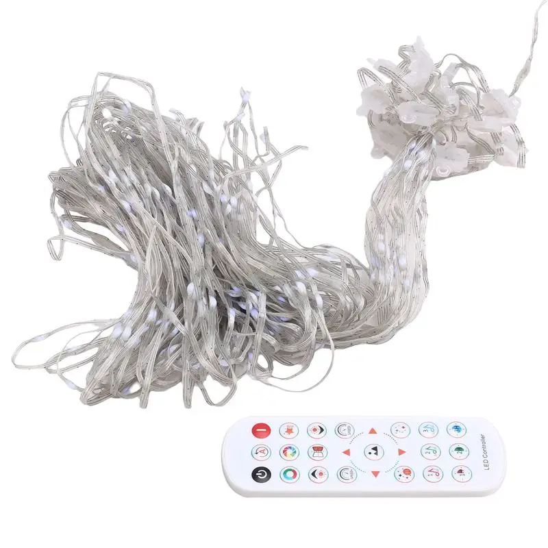 Smart Curtain Lights Bluetooth App Control RGB LED String  Waterproof Fairy Light USB DIY Display Room Decor-[Kiri-XK]
