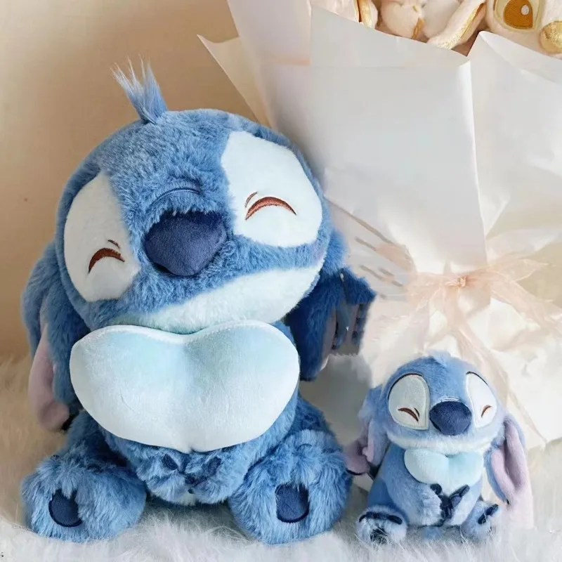 Disney Stitch Animation Cartoon Umarmung Liebe Engel Paar Puppe Plüsch tier kreative niedlichen Kawaii Kissen Ornament Weihnachts geschenk Großhandel