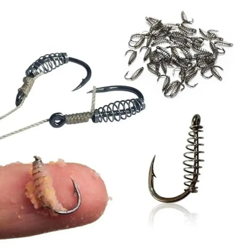 

20Pcs Spring Fishing Hook Heavy Duty High Carbon Steel Fishing Hook Barbed Fishhook Angling Bass Trout Carp Fishing Accessories