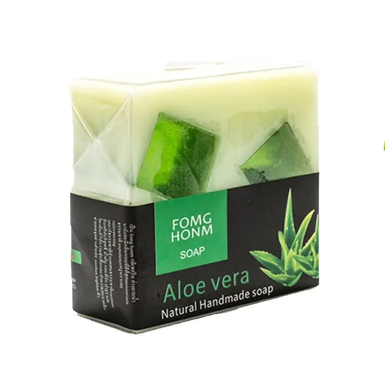 Sapone fatto a mano all'aloe naturale olio essenziale idratante sapone detergente per il viso forniture per la pulizia del viso