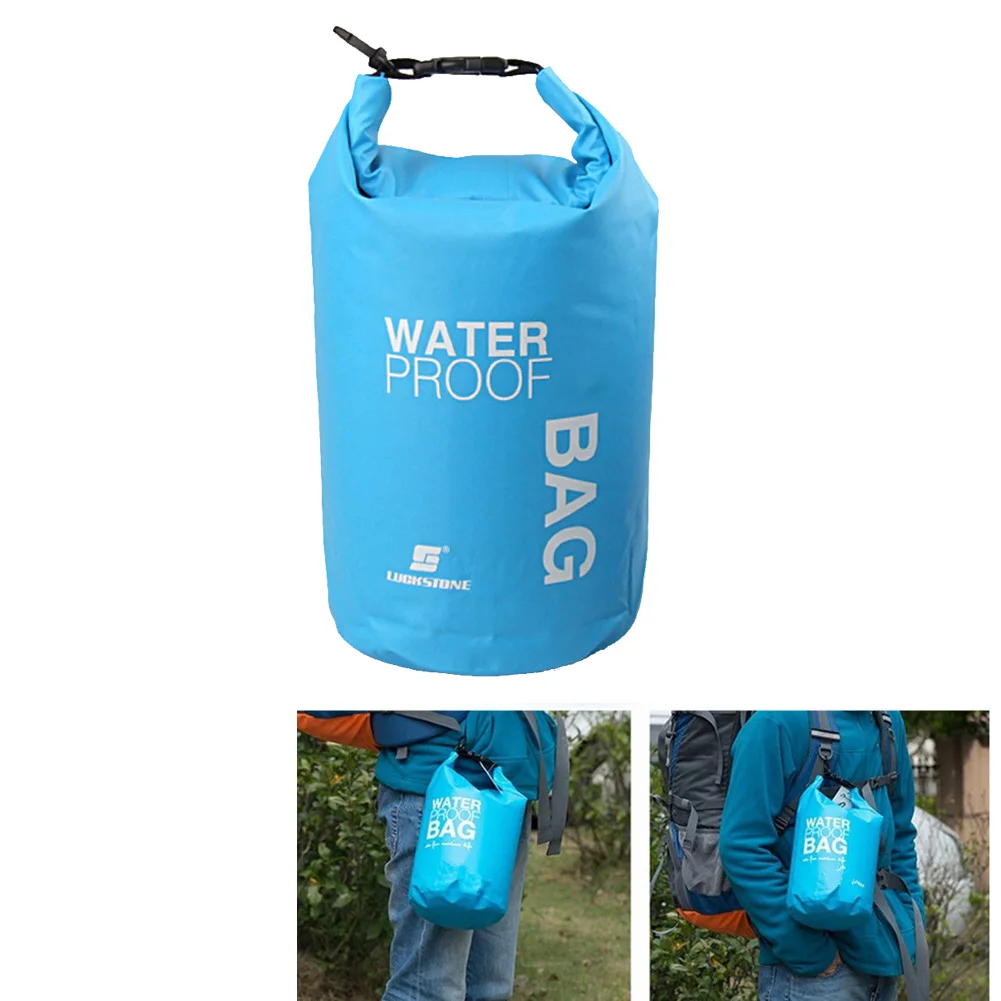 2L/3L/5L/10L/15L PVC Waterproof Dry Bag Pocket Outdoor Diving Foldable Storage Beach Swimming Bag Rafting River Ocean Backpack ﻿