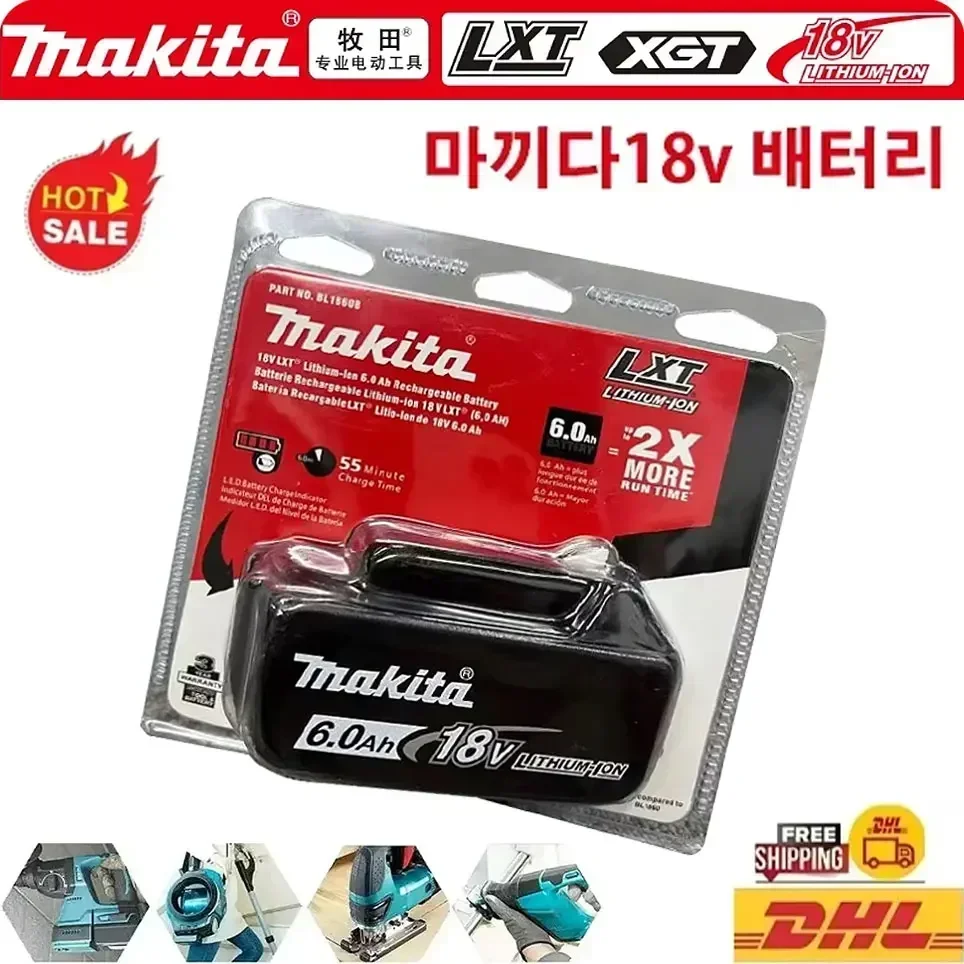 Batteria al litio originale Makita 5AH6AH, utilizzata per batteria Makita 18V BL1860B BL1850B BL1840 BL1860 BL1815 Caricatore Makita