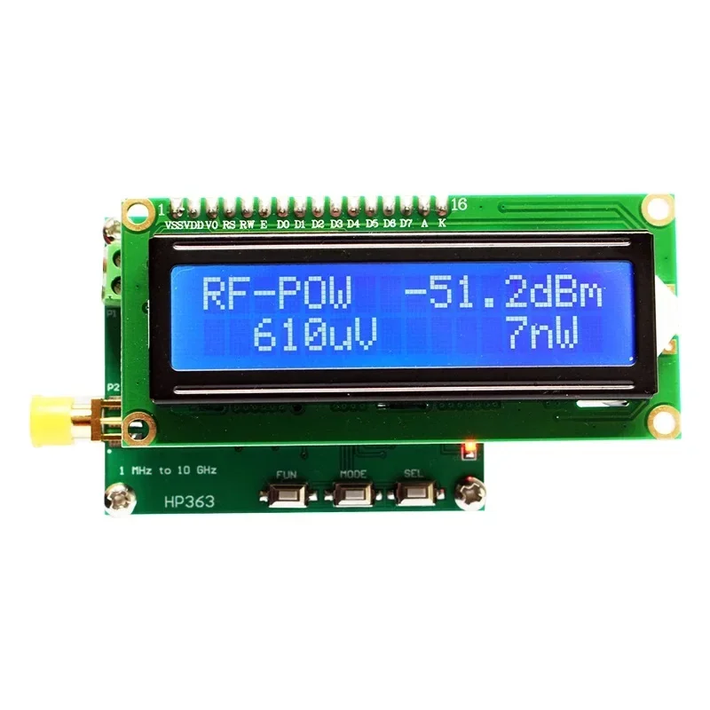 

Intelligent Digital RF Power Meter 1MHz to 10GHz -50 to 0dBm RF Signal Measuring Meter Module For arduino Board Module