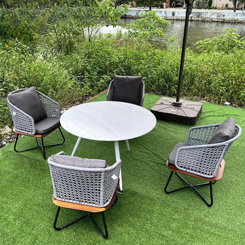 

Outdoor courtyard leisure sofa villa B & B balcony handmade rope outdoor garden waterproof and sunscreen furniture