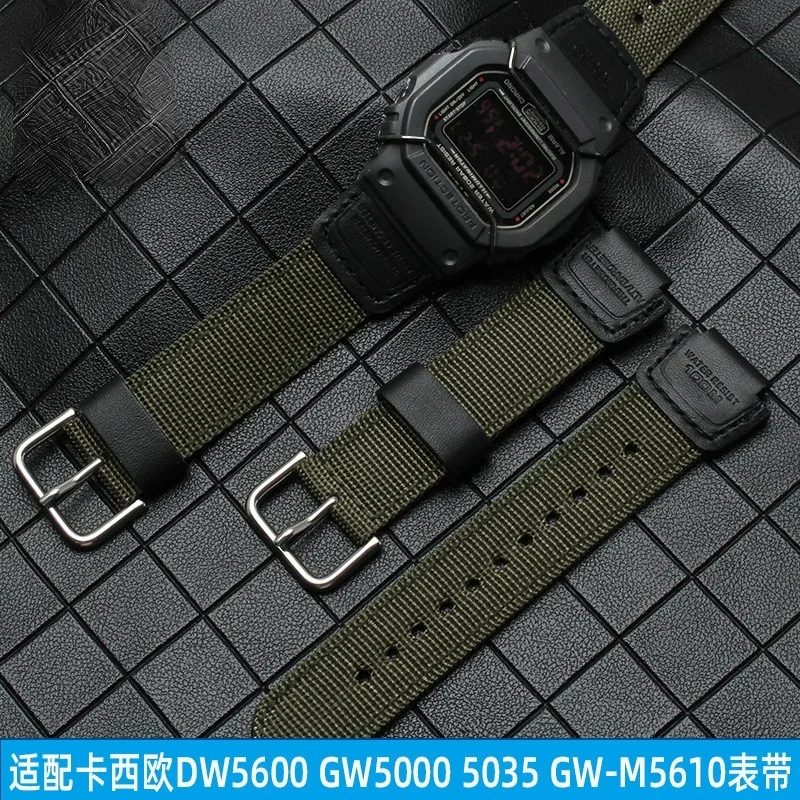 For Casio G-Shock Nylon Watchband Dw5600 GW-5000 5035 GW-M5610 Modification Watch Strap 16mm