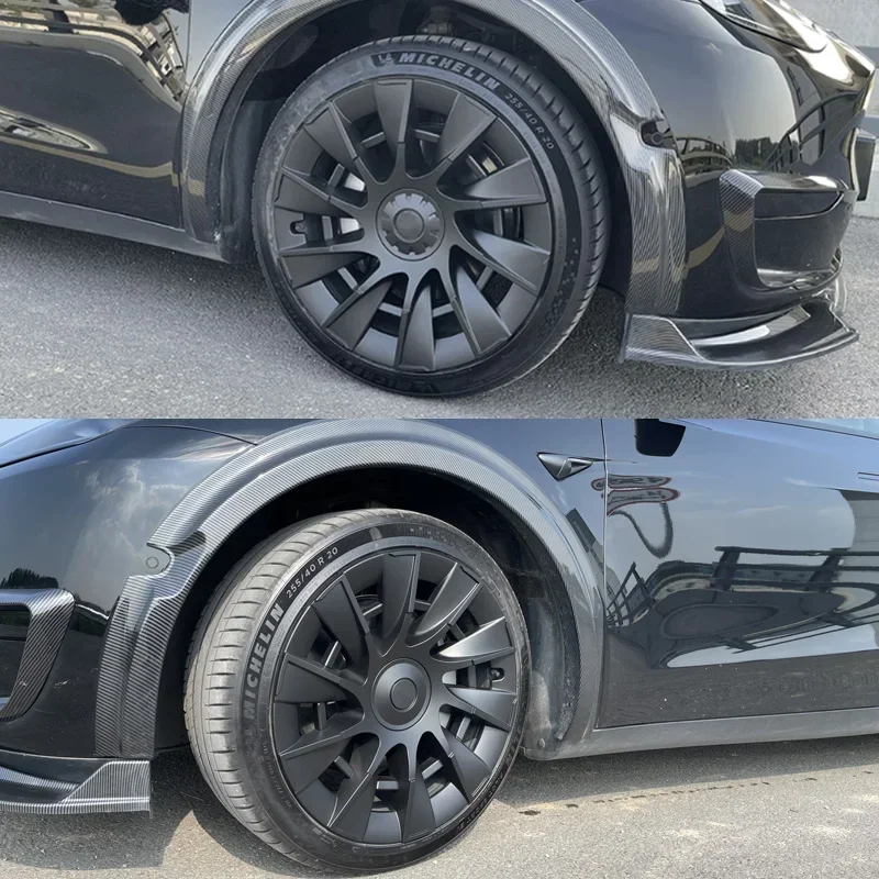 4PCS Coprimozzo Prestazioni di Ricambio per Tesla Modello Y Coprimozzo Automobile Coprimozzo Cerchio Completo Accessori 20 Pollici 2019-2024