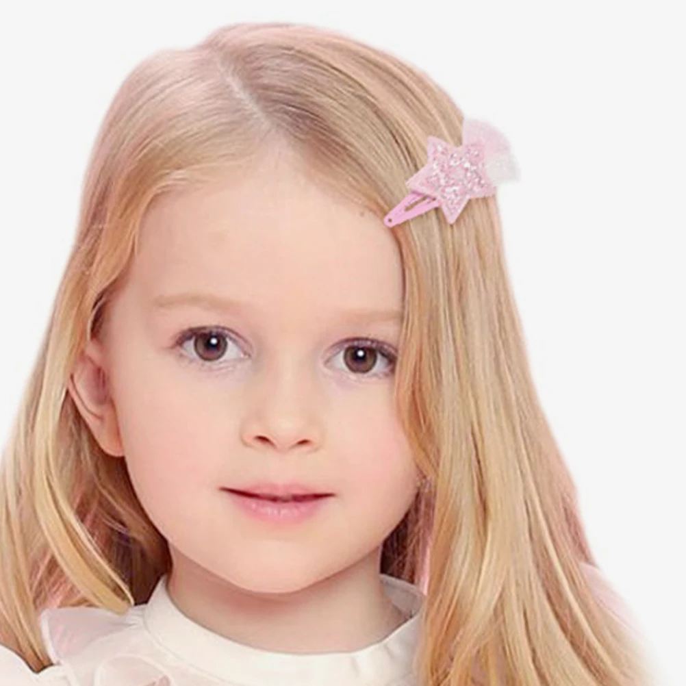 

3 шт., заколки для волос со звездами, блестящие заколки-заколки, очаровательные аксессуары для волос для девочек, детские аксессуары для девочек 4-6