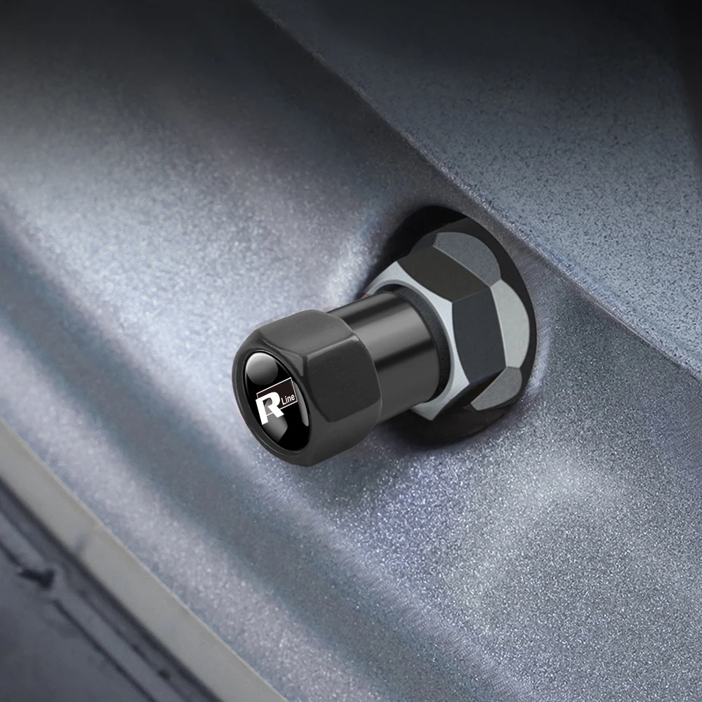 Tapas de válvula de rueda de coche, accesorio de aleación de aluminio 3D, 4 piezas, para Volkswagen, VW, Golf 4, 5, 6, 7, Jetta, Polo, Caddy, GTI,