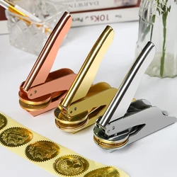 Customized LOGO Stamp Personalized Handheld Embosser Steel Seal for Diplomas Awards Certification Graduation Notary Corporate
