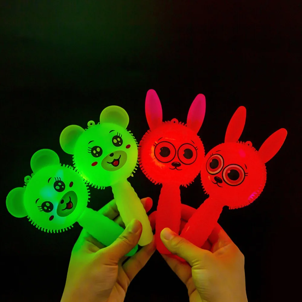 5 Pcs Cute LED Luminous Bunny Bear Pinch Toy for Children\'s Birthday Party Baby Shower Wedding Guest Gift Christmas Kids Gift