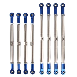 8pcs Metal Push Rod Pushrod Link Rod Links Turnbuckle 5319X 5338R for 1/10 Traxxas Summit Revo E-Revo 2.0 RC Car Upgrade Parts