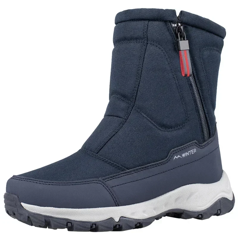 Herenlaarzen Winterschoenen voor heren Warme snowboots Halverwege de kuit Heren Warme schoenen Dikke pluche winterlaarzen voor heren Dames Katoenen