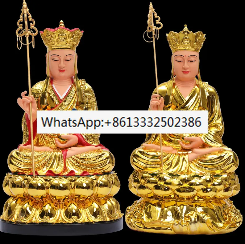 

30cm / 11.8inch Buddha Statue Resin Ksitigarbha; Ksitigarbha Bodhisattva; Jizo Bodhisattva; Dizang Bodhisattva Fengshui Goodluck