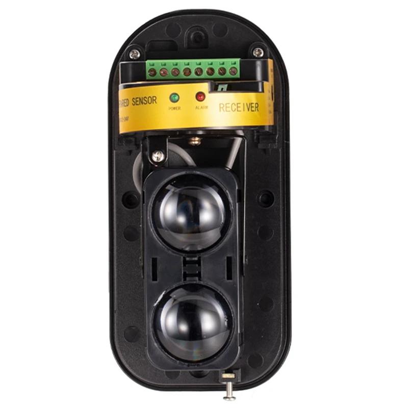 Allarme rilevatore sensore a infrarossi wireless a 2 raggi antipioggia 100M distanza di rilevamento per sistema antifurto domestico GSM Wifi